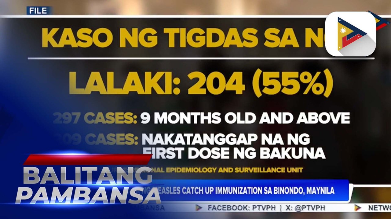 DOH, nagkasa ng measles catch-up immunization sa Binondo, Maynila