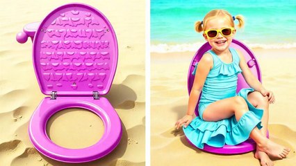 CHAOS à la plage ! La mère intelligente utilise des astuces de génie pour gérer son enfant turbulent