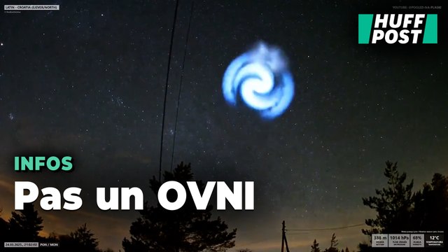 L’étrange spirale bleue visible dans le ciel est liée à une fusée de SpaceX