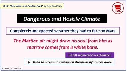 Dark They Were & Golden Eyed | Short Story by Ray Bradbury | English Inter Part I