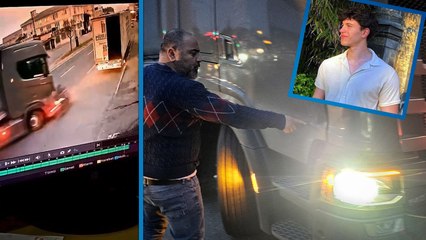 TIR'a çarpan motosikletin sürücüsü hayatını kaybetti; kaza anı kamerada