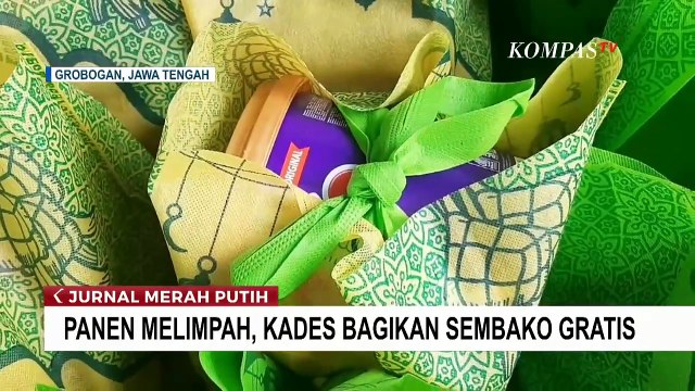 Syukuri Panen Melimpah, Kades di Grobogan Bagi-Bagi Sembako untuk Lansia