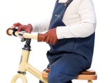 Valentin long twill overalls Natural blue colour  Natalys