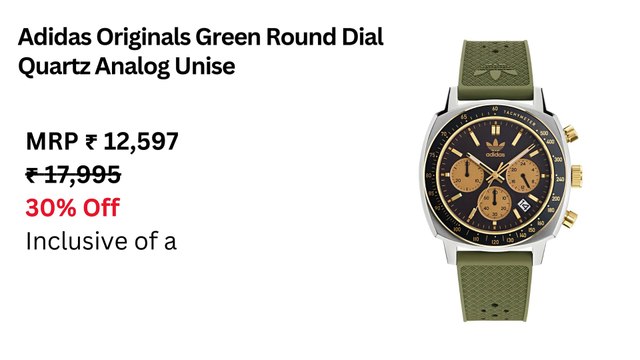 Adidas Originals Green Round Dial Quartz Analog Unisex Watch