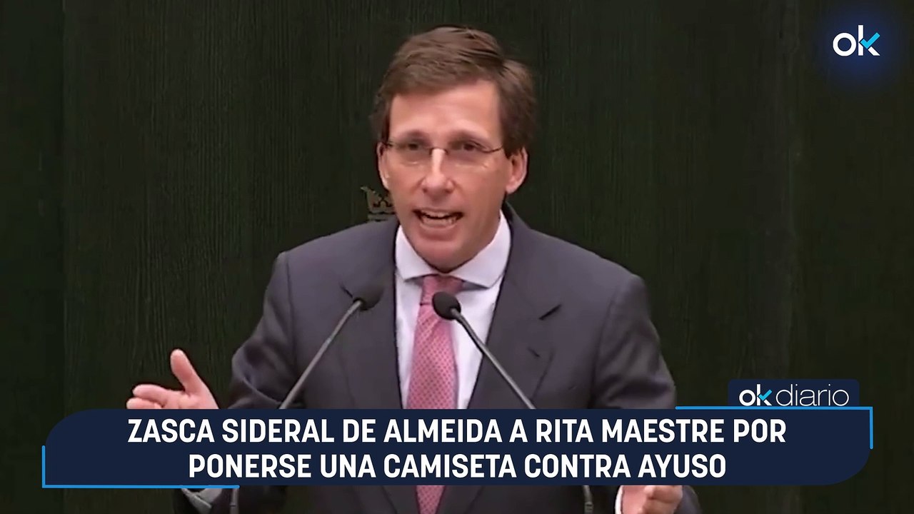 Zasca sideral de Almeida a Rita Maestre por ponerse una camiseta contra Ayuso