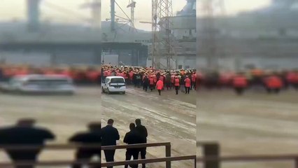 Akkuyu'da işçiler iş bıraktı