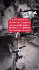 Banksy vient de dévoiler une nouvelle œuvre peinte en Ukraine