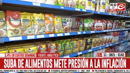 Los alimentos siguen subiendo y meten presión sobre las cifras de inflación