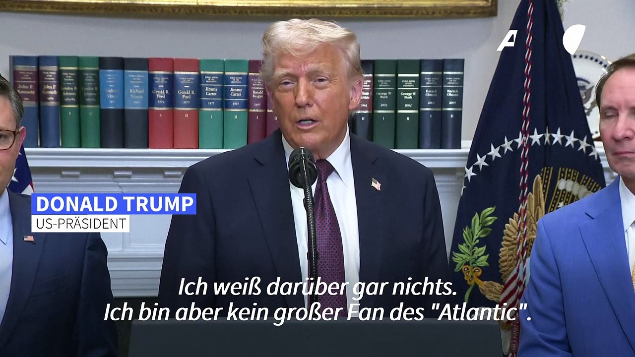 Trump: Höre das erste Mal von Chatgruppe zum Angriff auf Huthis