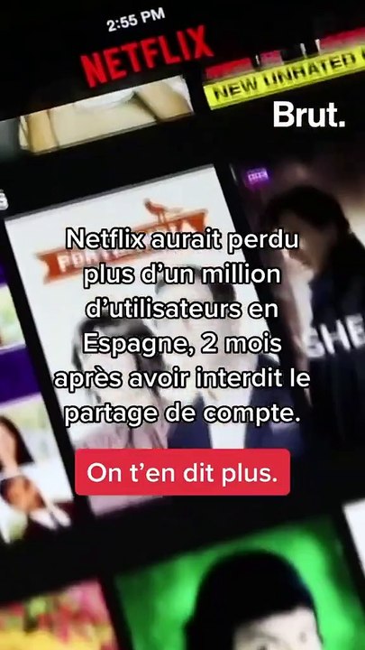 Netflix aurait perdu plus d’un million d’utilisateurs en Espagne, 2 mois après avoir interdit le partage de compte.