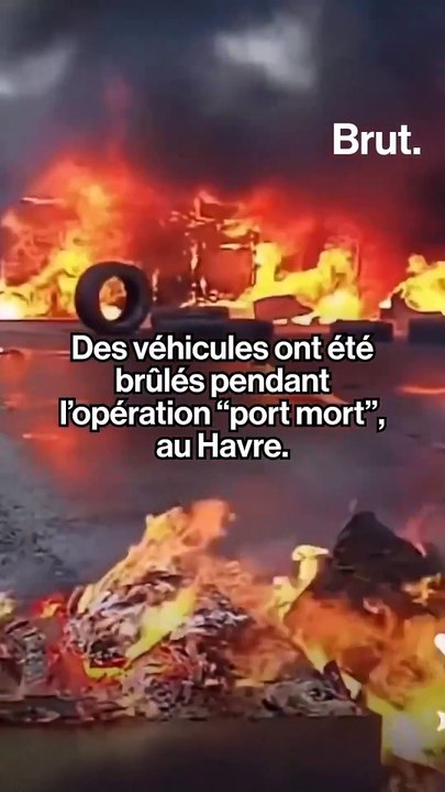 Des véhicules ont été brûlés pendant l’opération "port mort", au Havre.