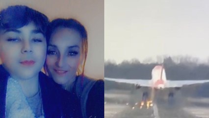 Mum with fear of flying asks plane spotter to film her son’s first ever flight
