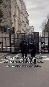 Important dispositif autour de l’Assemblée lors du vote des motions de censure.