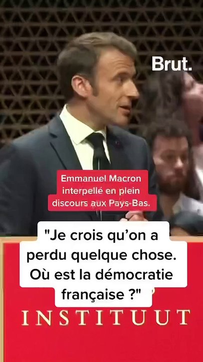 Emmanuel Macron interpellé aux Pays-Bas.