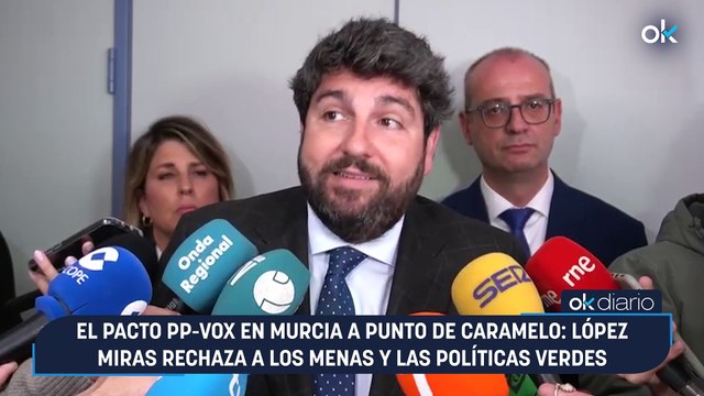 El pacto PP-Vox en Murcia a punto de caramelo: López Miras rechaza a los menas y las políticas verdes