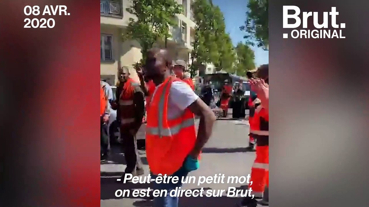 L'hommage des éboueurs au personnel soignant