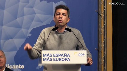 Mazón reta a Sánchez: "No tiene lo que hay que tener"