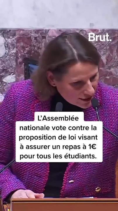 L’Assemblée nationale vote contre la proposition de loi visant à assurer un repas à 1€ pour tous les étudiants.