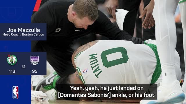 Mazzulla confirms Tatum 'doing okay' after leaving Kings game