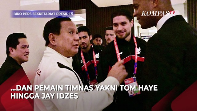 Timnas vs Bahrain, Presiden Prabowo Didampingi Erick Thohir Temui Pelatih-Pemain