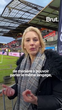 Au stade avec une avocate mandataire sportive