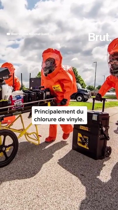 Ce train de produits chimiques qui a déraillé a provoqué de graves dégâts environnementaux aux USA.