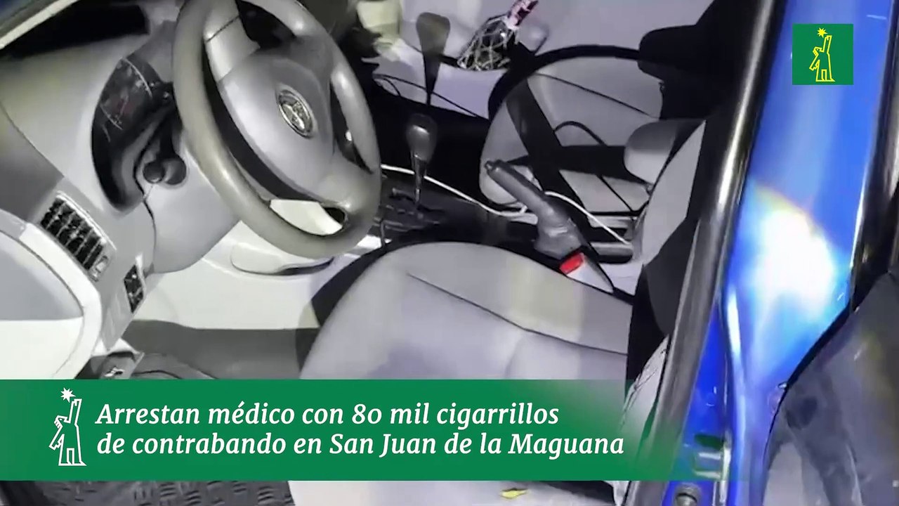 Arrestan médico con 80 mil cigarrillos de contrabando en San Juan de la Maguana