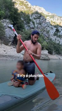 Sécheresse dans les gorges du Verdon : avant/après