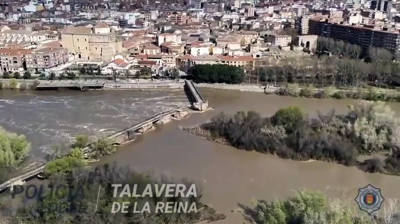 El estado del Puente Viejo desde al aire