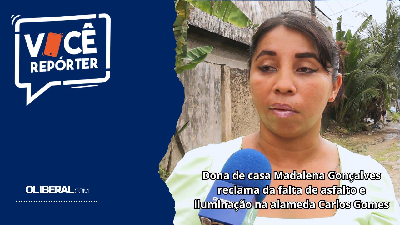 Dona de casa Madalena Gonçalves reclama da falta de asfalto e iluminação na alameda Carlos Gomes