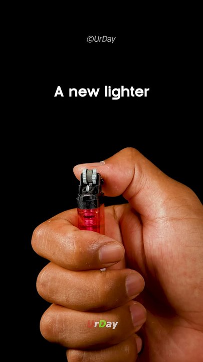 How does a new lighter release gas_  _urday _macro _satisfying