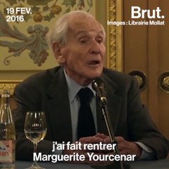 Jean d'Ormesson fait entrer la première femme à l'Académie fra...