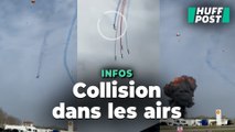 Les images du choc entre deux avions de la patrouille de France