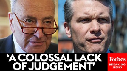 Schumer Slams Hegseth For Attacking Journalist Despite White House Authenticating Leak