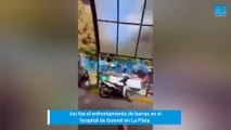 Así fue el enfrentamiento de barras en el hospital de Gonnet