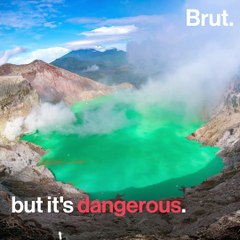 Indonesia: this is the largest highly acidic lake in the world