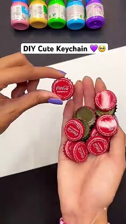 DIY Keychain Gift Idea 😍💖 #shorts #diy #craft #tutorial #creative #crafts #artist #gift #art