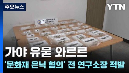 가야 유물 와르르...'문화재 은닉 혐의' 전 연구소장 적발 / YTN