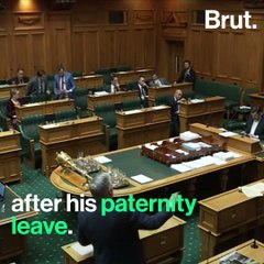 NZ House Speaker Feeds Baby in Parliament