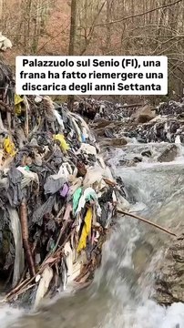 Palazzuolo sul Senio, la montagna di rifiuti nel torrente Rovigo