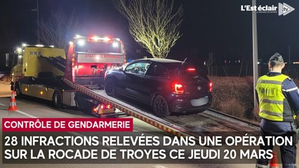 28 infractions relevées sur la rocade de Troyes lors d'un contrôle ce jeudi 20 mars