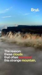 Mount Roraima, a mountain surrounded by clouds