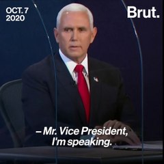 Kamala Harris interrupted at the VP debate