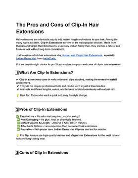 The Pros and Cons of Clip-In Hair Extensions