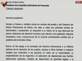Bolivia condena la detención arbitraria de migrantes venezolanos