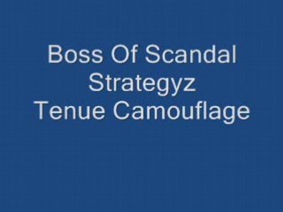 Boss Of Scandal Strategyz tenue camouflage