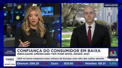 Índice de consumidor dos EUA cai; Stephen Miran, da Casa Branca, comenta| CNBC BREAKING