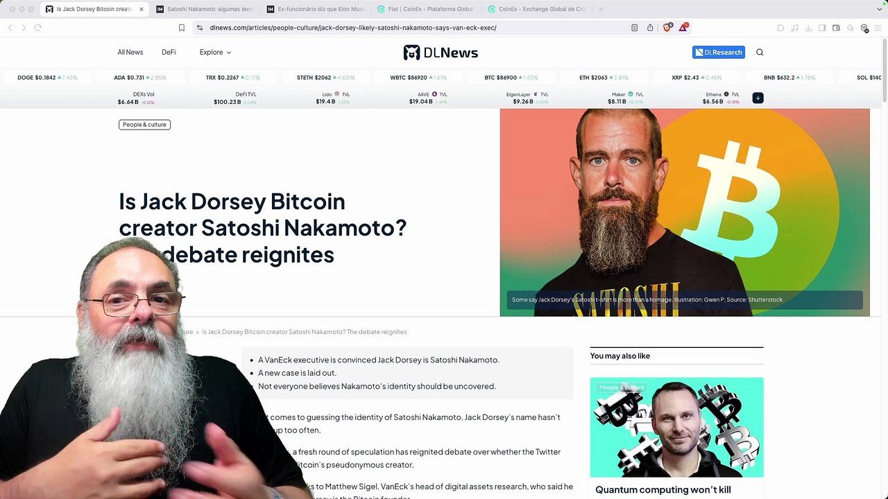 JACK DORSEY, o CRIADOR do TWITTER, seria SATOSHI NAKAMOTO