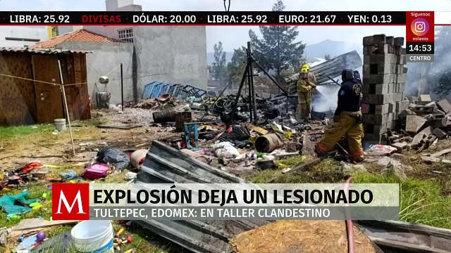 Explota taller clandestino de pirotecnia en Tultepec y deja a una persona lesionada