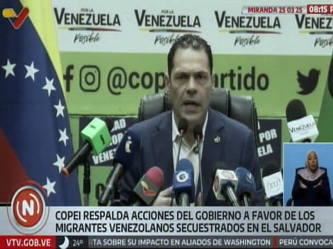 Copei respalda decisión de contratar abogados para la defensa de migrantes secuestrados en El Salvador